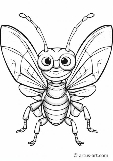 Awesome Locust Coloring Page For Kids